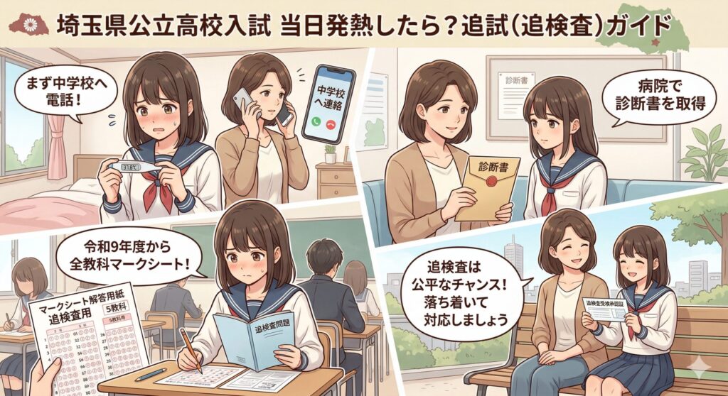 入試当日に発熱したら？埼玉公立高「追試」ガイド