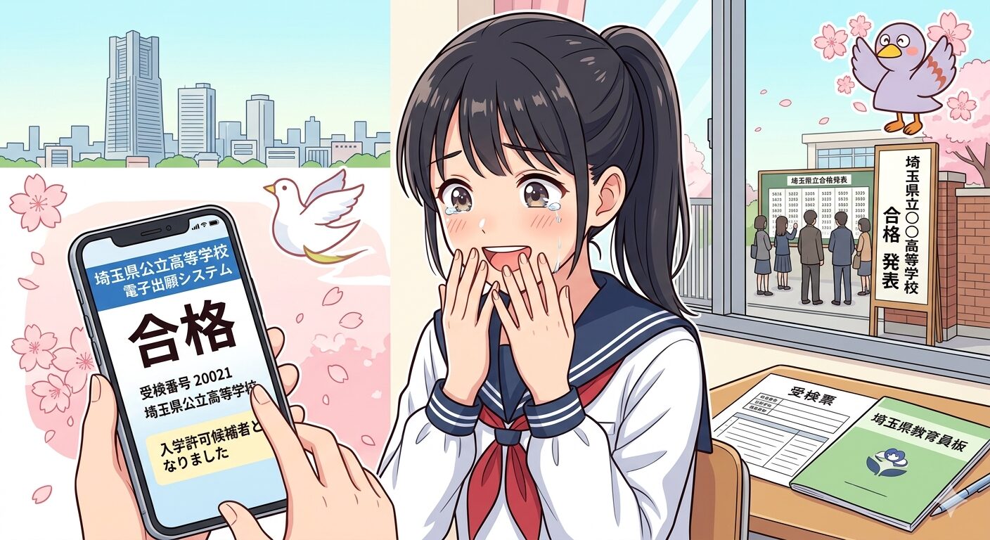 合格発表をWebで見る