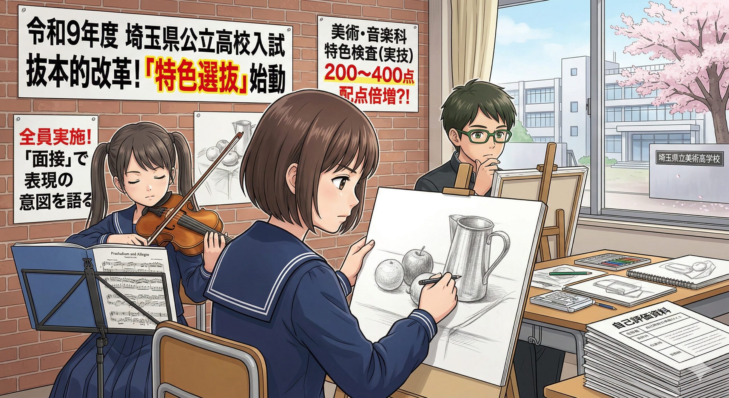 美術音楽科の実技検査