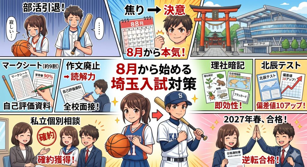 8月から始める埼玉入試対策｜部活引退後の逆転術