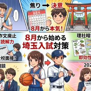 8月から始める埼玉入試対策｜部活引退後の逆転術