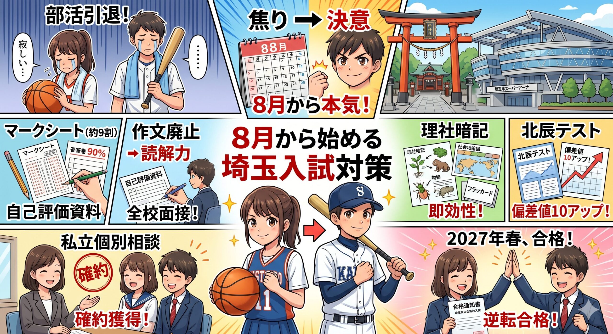 8月から始める埼玉入試対策｜部活引退後の逆転術