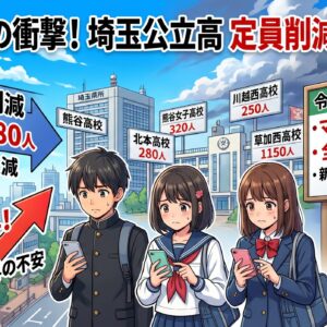 クラス減の衝撃｜埼玉公立高の定員削減対象校