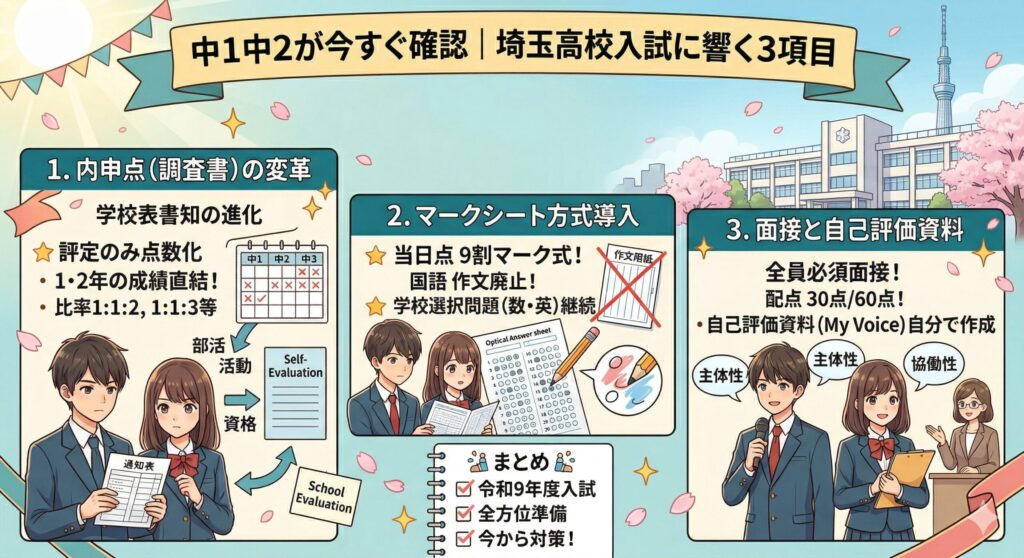 中1中2は今すぐ確認｜埼玉高校入試に響く3項目