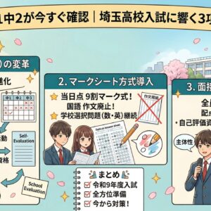 中1中2は今すぐ確認｜埼玉高校入試に響く3項目