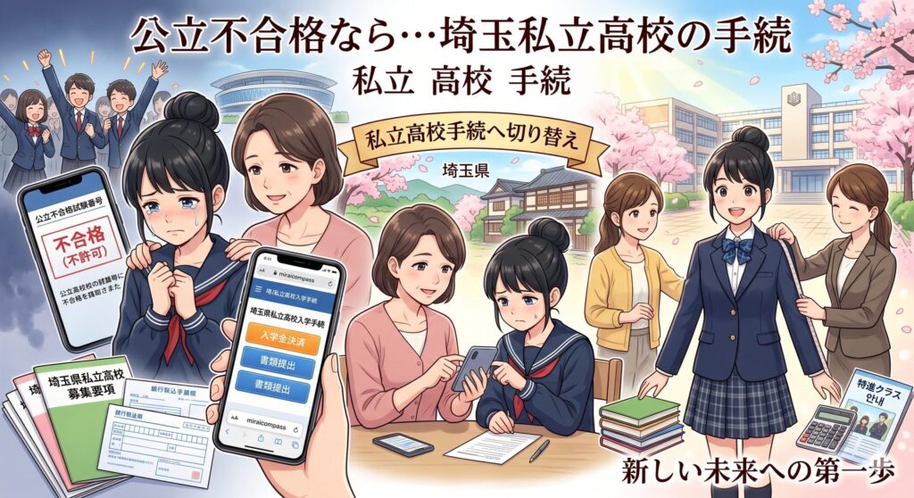 公立不合格なら…その後の動きと埼玉私立高校の手続