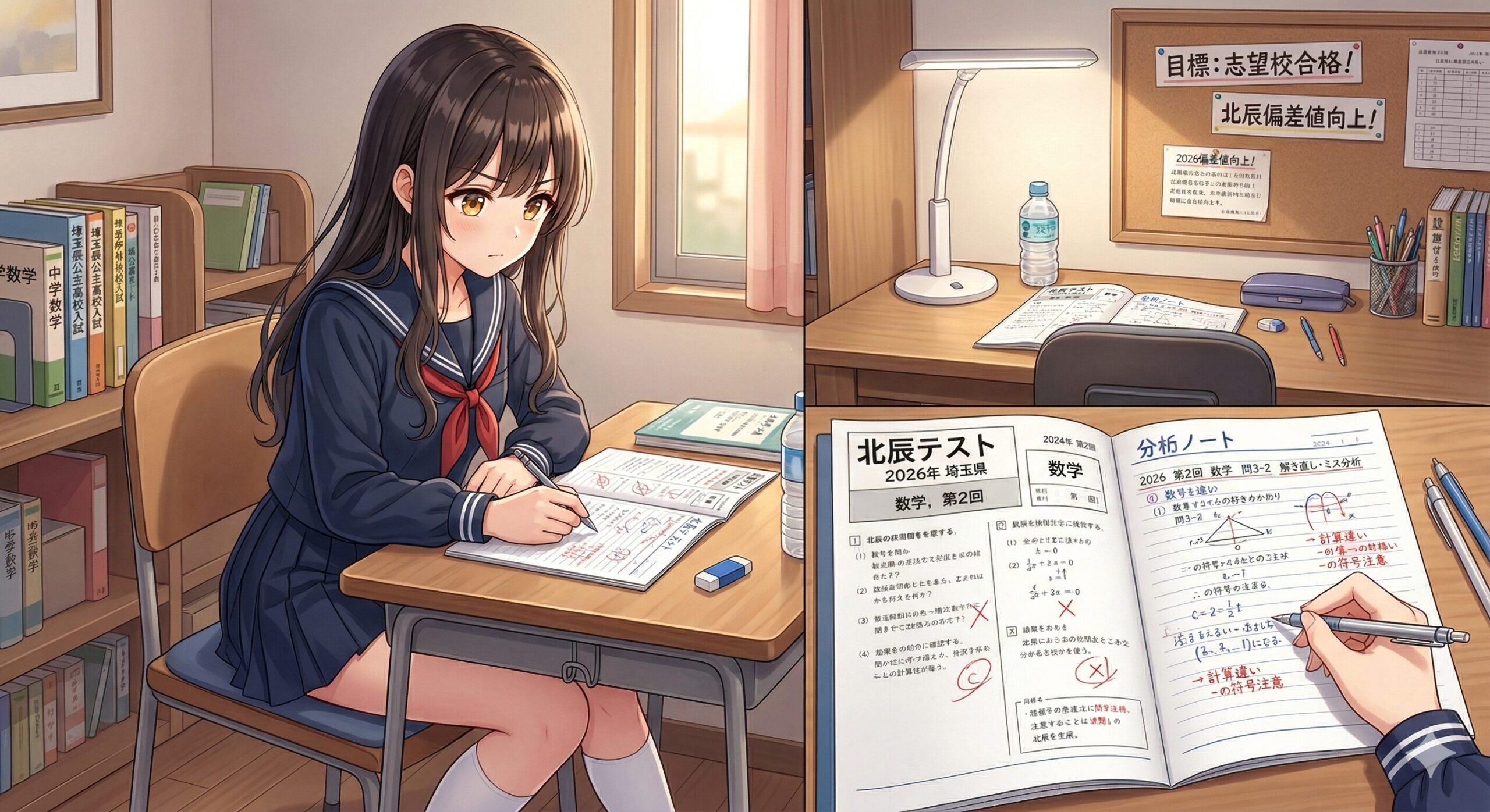 北辰解き直し偏差値10UP｜分析ノート法