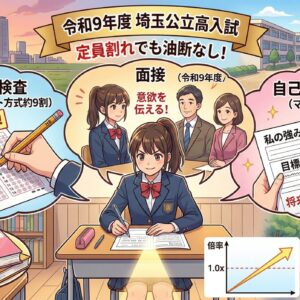 定員割れでも落ちる？埼玉公立高の足切り基準点