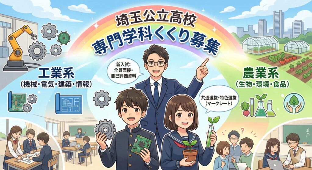 専門学科くくり募集の利点｜埼玉工業農業の入試