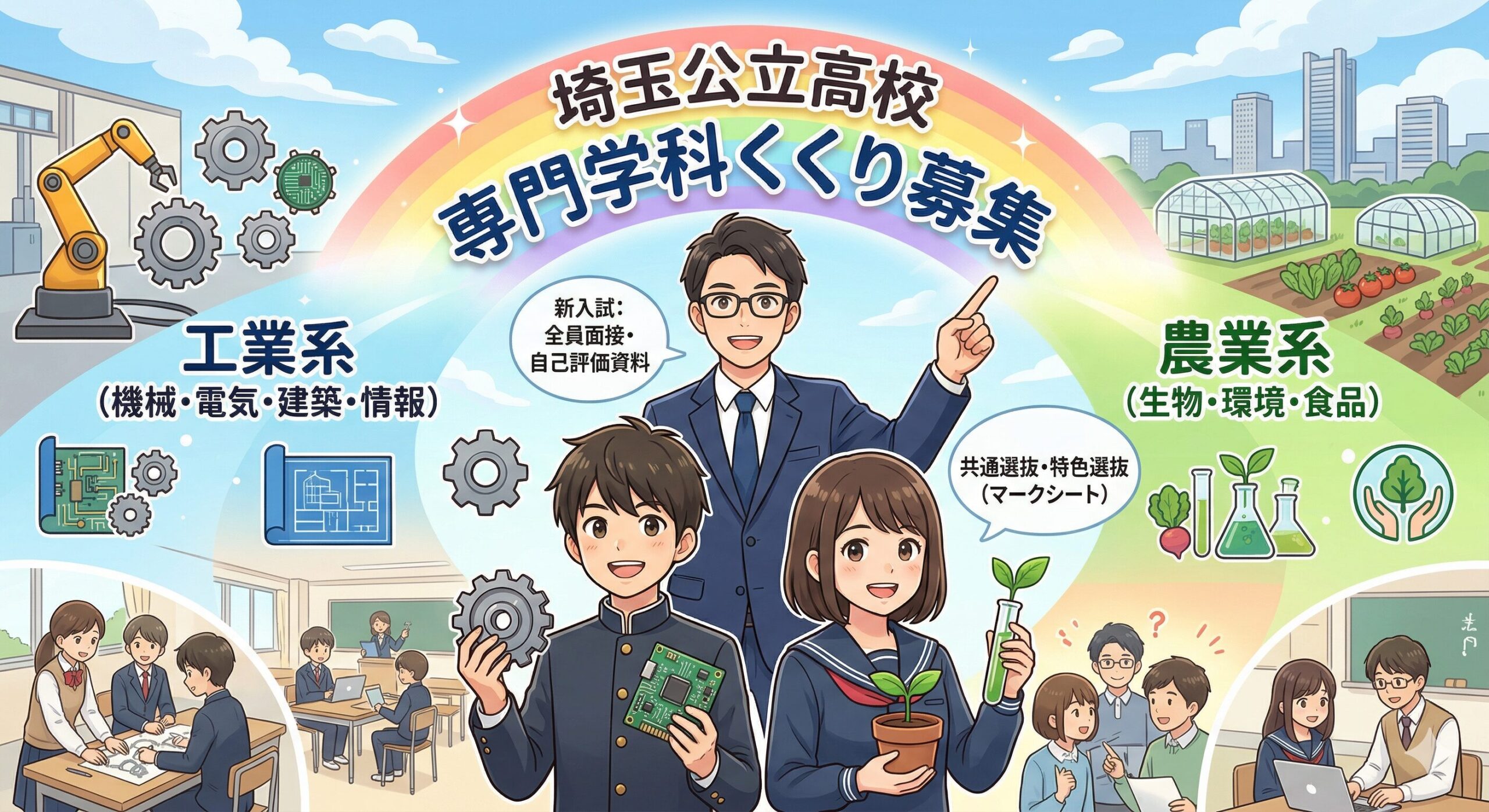 専門学科くくり募集の利点｜埼玉工業農業の入試
