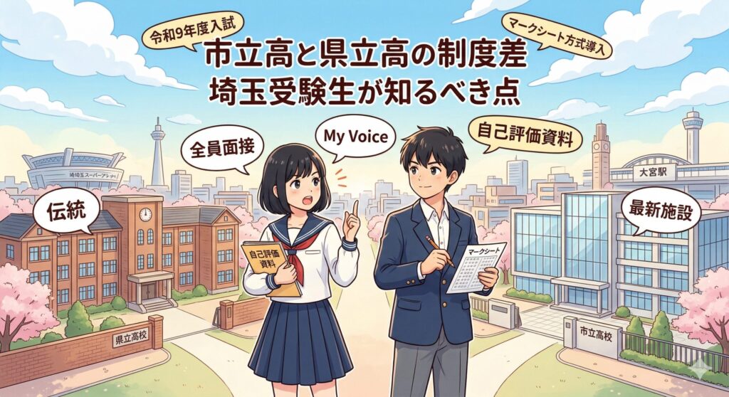 市立高と県立高の制度差｜埼玉受験生が知るべき点