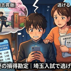 志願先変更の損得勘定｜埼玉入試で逃げるか戦うか