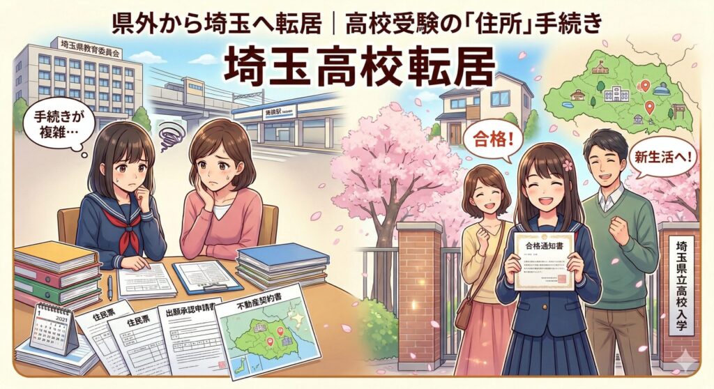 県外から埼玉へ転居｜高校受験の「住所」手続き