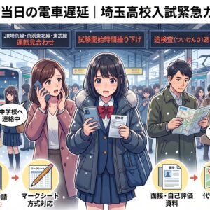 試験当日の電車遅延｜埼玉高校入試緊急ガイド