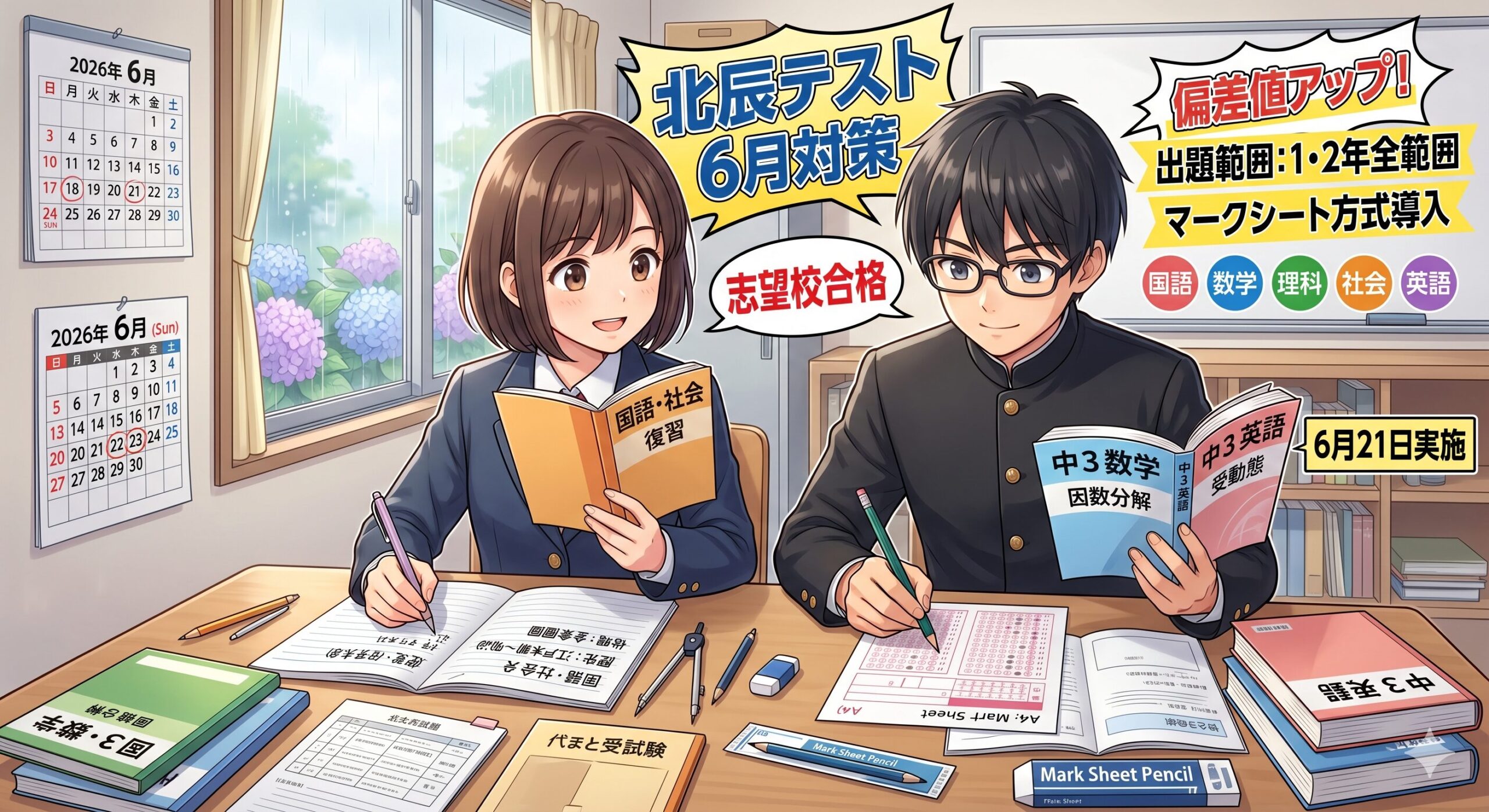 北辰テスト(2026年6月)の出題範囲と対策